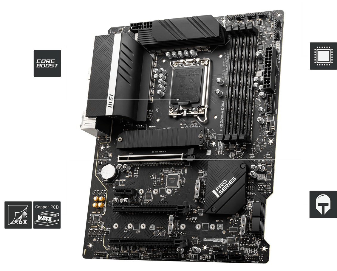 اللوحة الأم MSI PRO Z690-A ProSeries اللوحة الأم MSI PRO Z690-A ProSeries